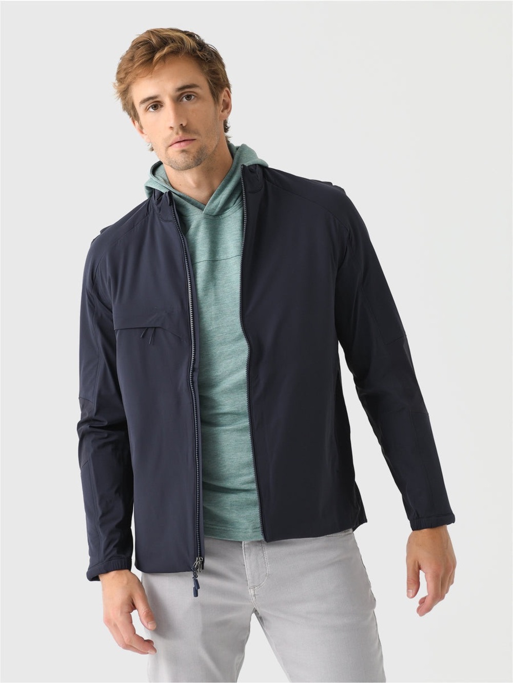 johnnie-O Men's Folsom Rain Jacket Navy Lightweight